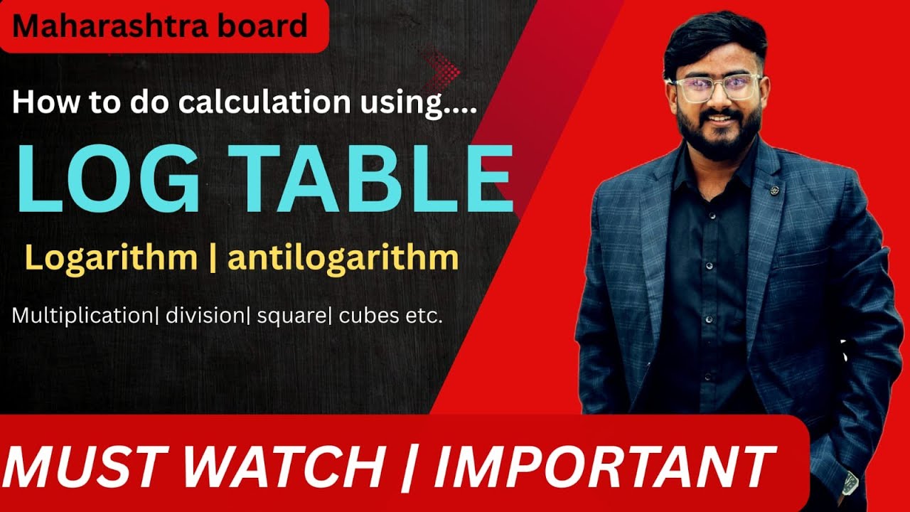learn log calculation | logarithm and anti logarithm | log table calculations