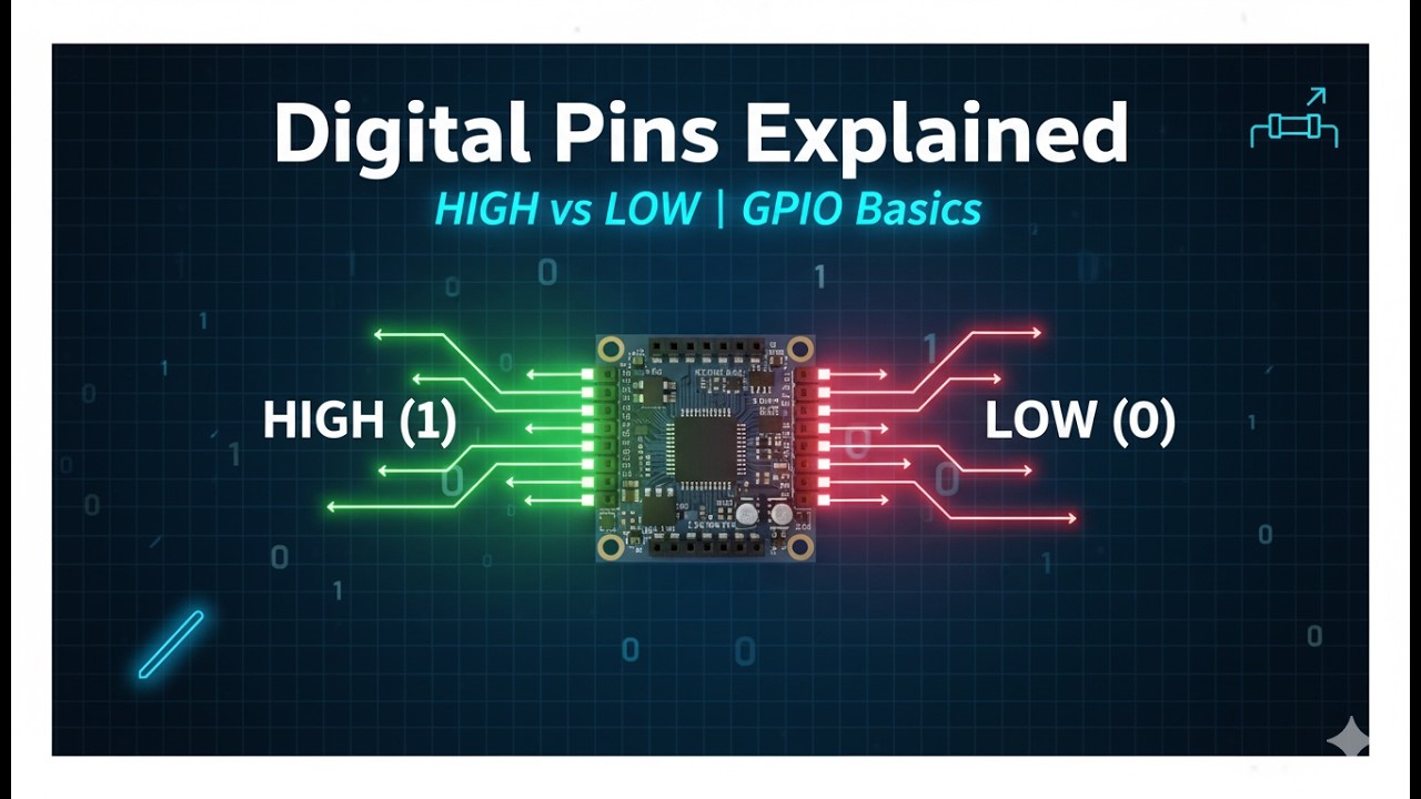 Digital Pins Explained: HIGH vs LOW, Logic Levels & GPIO Basics
