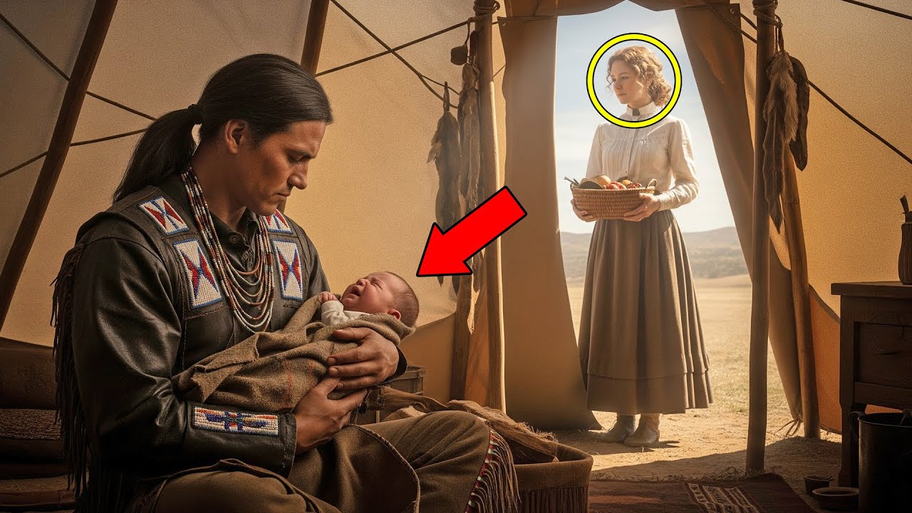 Apache Sat Alone With a Hungry Baby After His Wife Passed, Until She Knocked With a Basket of Food