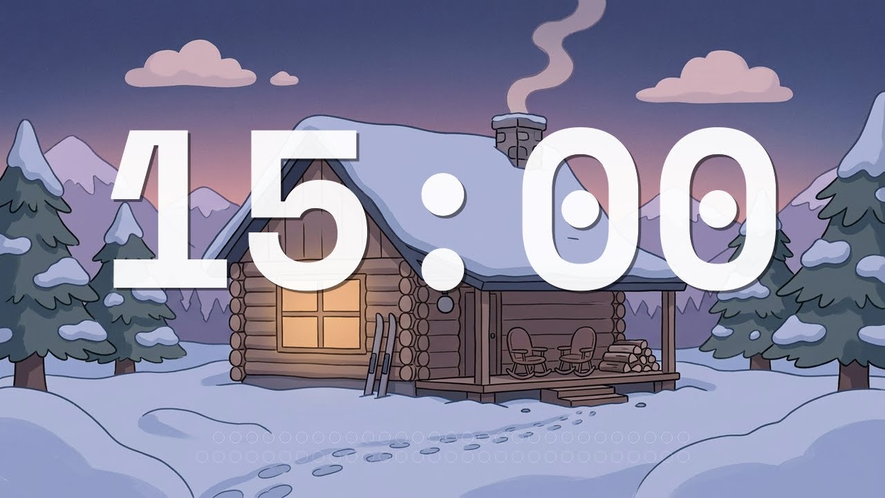 15 Minutes Timer 🏔️ Mountain Cabin • Lo-fi | Cozy Lo-fi Alpine Retreat - ChronoFlow