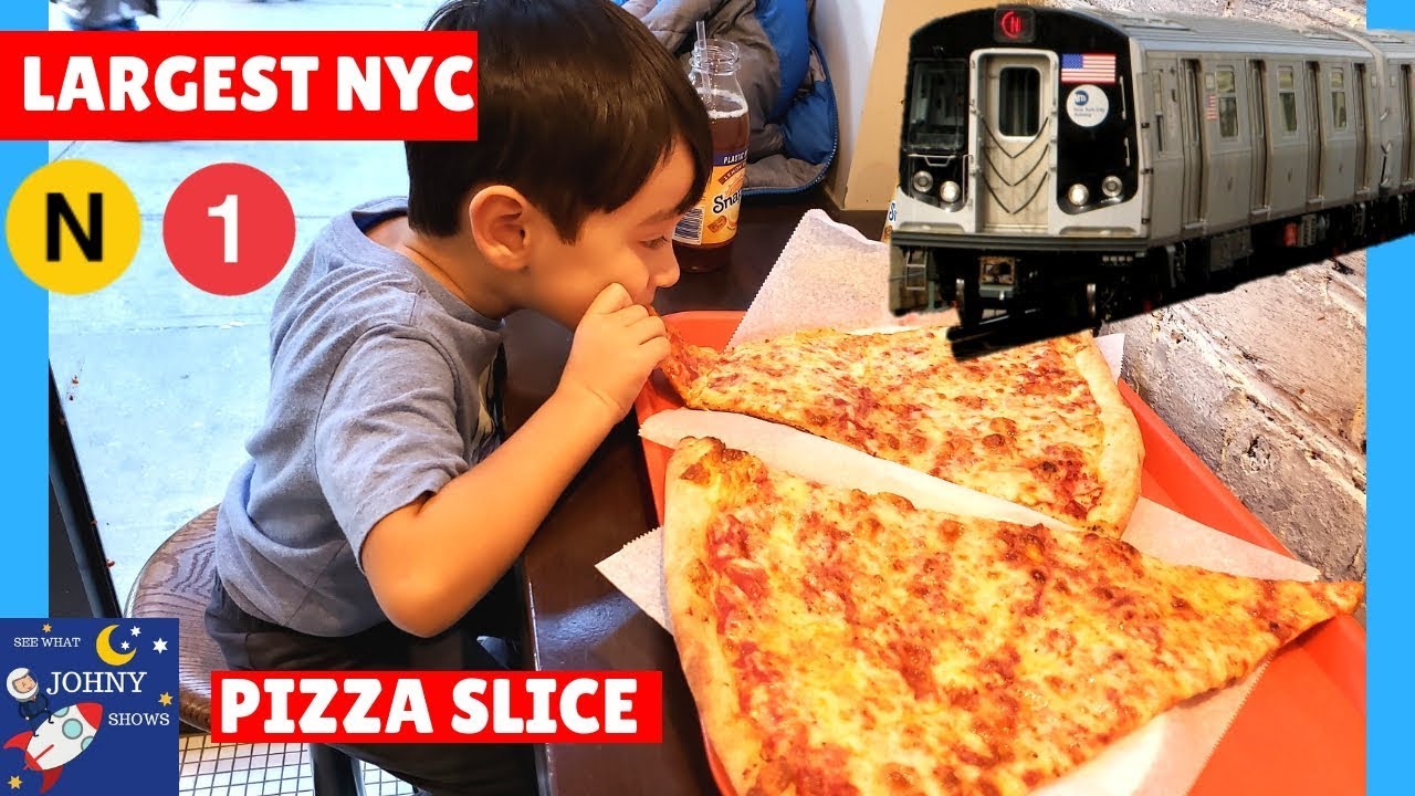 Johny's MTA subway Train Ride to Largest NYC Pizza Slice N subway train ride