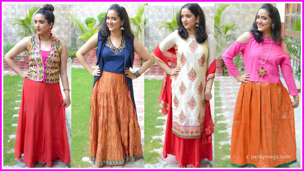 How to Style Ethnic Skirts | Indian Ethnic Wear | Perkymegs
