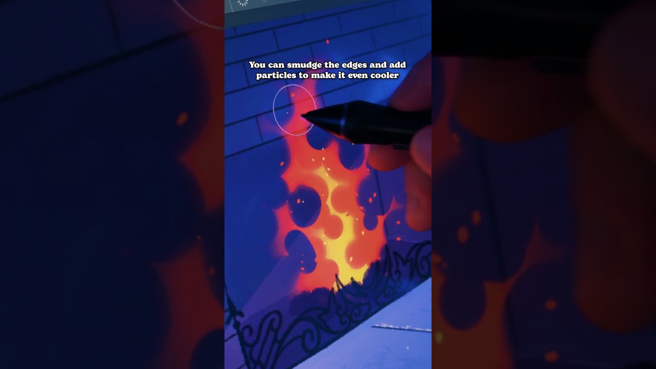 3 ways of drawing FIRE #art #shorts
