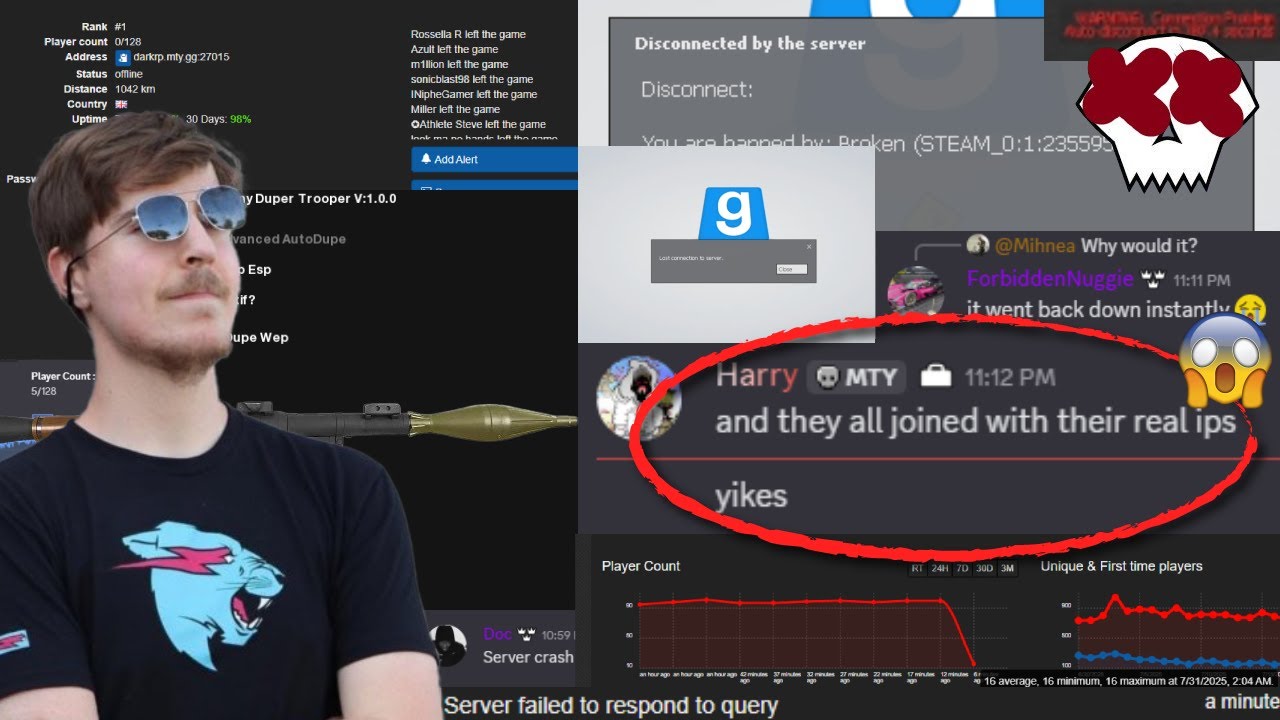 Mrbeast exploits on Mutiny DarkRP (Cheadleware.net)