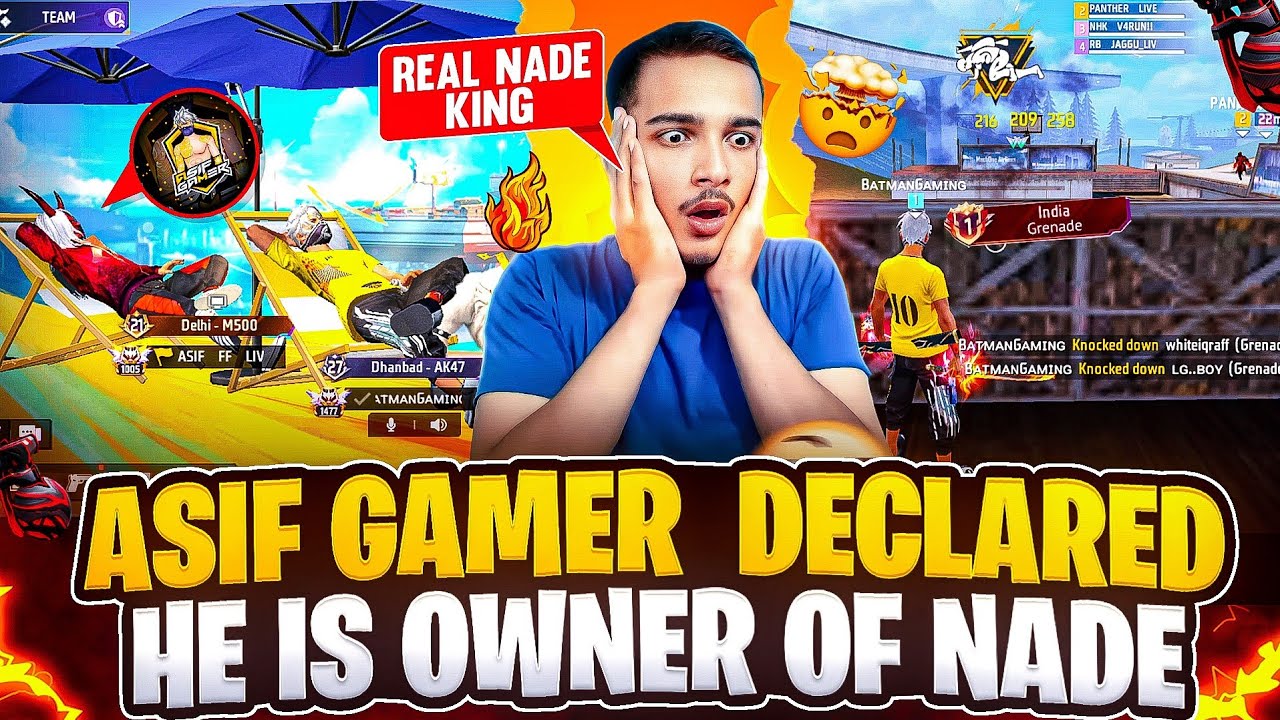 ASIF GAMER DECLARED 🤯 BATMAN IS GETTING DANGEROUS 💥 NADER 💣 DAY BY DAY ☠️📈 - GARENA FREE FIRE