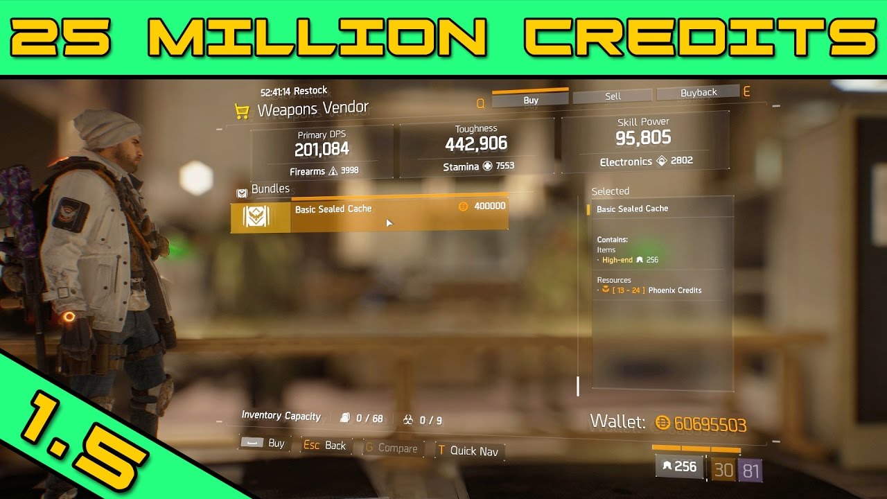 Spending 25 Million Credits On Caches! | The Division 1.5