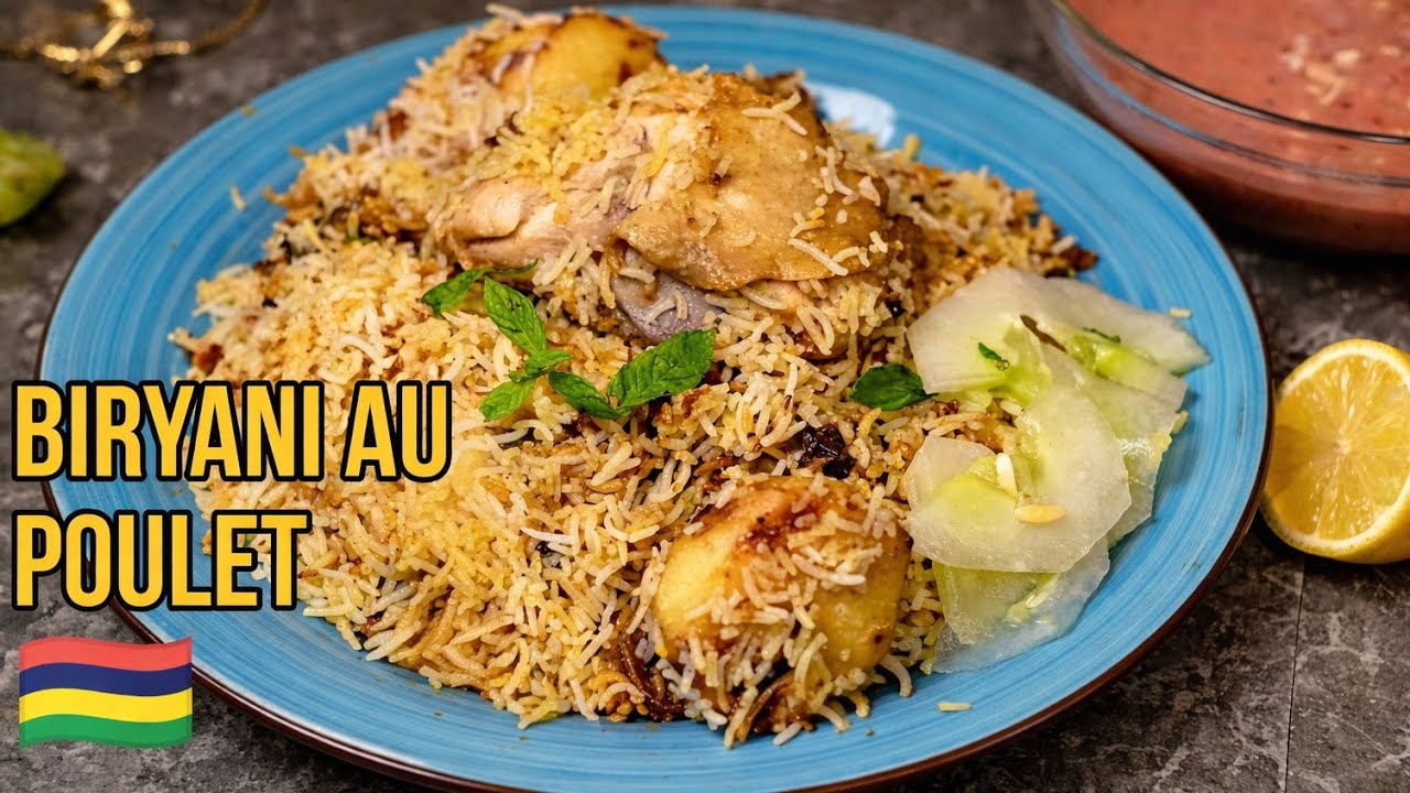 Recette facile de Biryani au poulet 🇲🇺 ( sans colorant)
