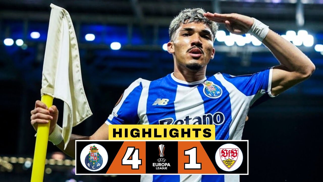 Porto vs Stuttgart 4-1 Resumo | William Gomes Goal | Europa League Highlights | Nartey Red Card