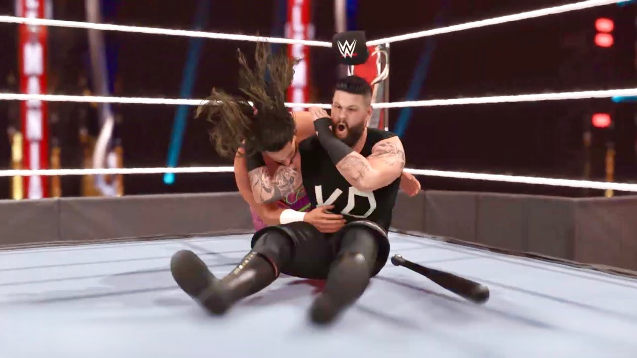 Kevin Owens Vs. Seth Rollins: No Holds Barred Match WrestleMania 36 - WWE 2K24 PS5