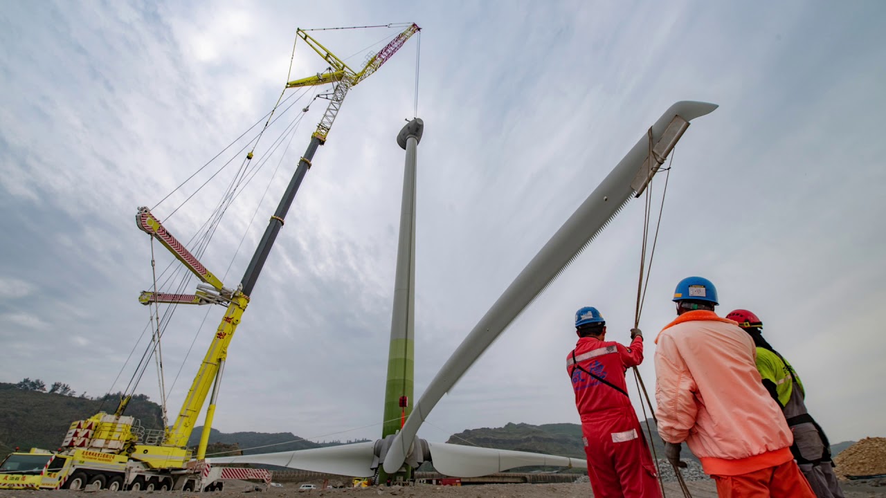 『伊登影像紀錄』林口風力發電葉片吊掛作業