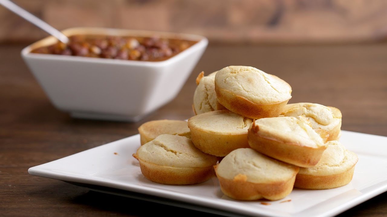 Mozzarella-Stuffed Cornbread Muffins