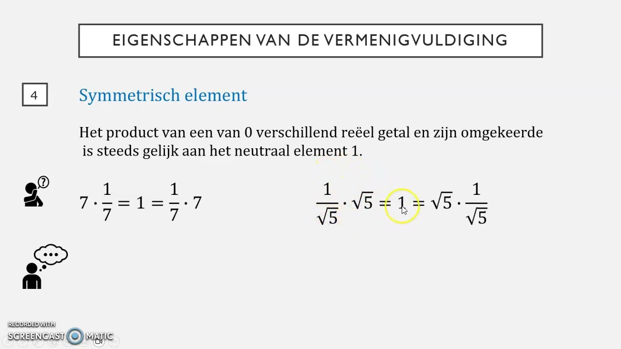 Eigenschappen vermenigvuldiging van reële getallen