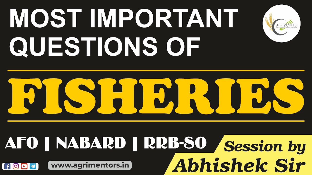 Most Important Questions of Fisheries | Special Session for AFO | NABARD | RRB-SO