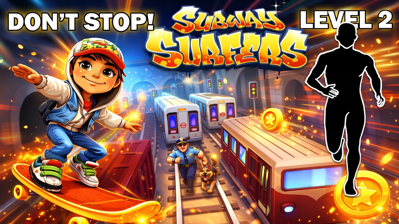 SUBWAY SURFERS RUN LEVEL 2| HIGH QUALITY Immersive Interactive Warm Up | interactive warm-up studio