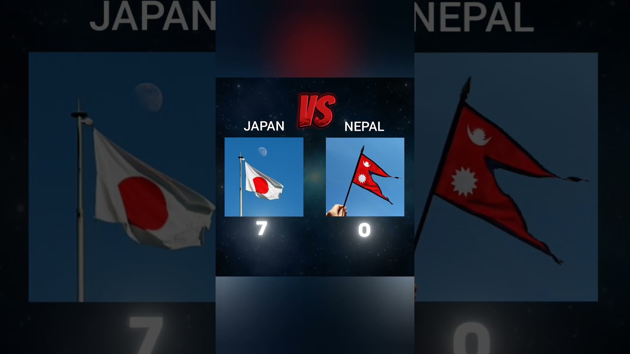 Japan 🇯🇵 vs Nepal 🇳🇵 | Unique Flag Battle ⚔️ #shorts #trending #asia #ytshorts #flagbattle