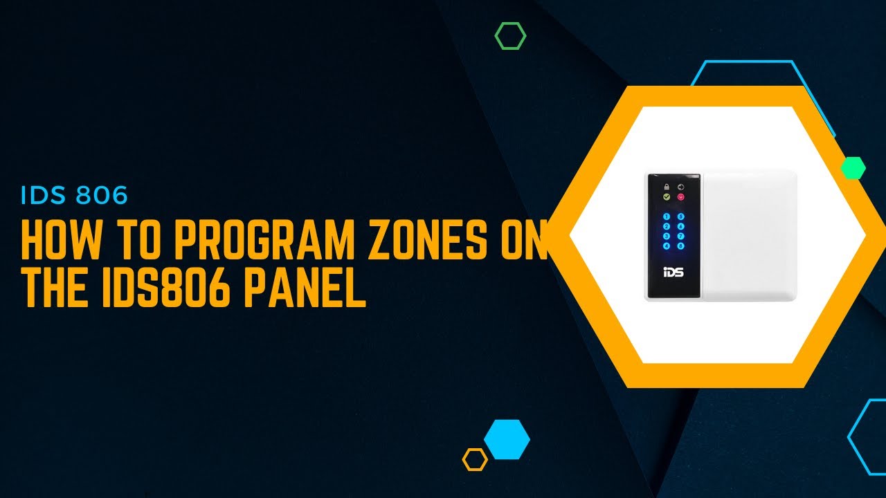 IDS 806 - How to program zones on an IDS806 panel