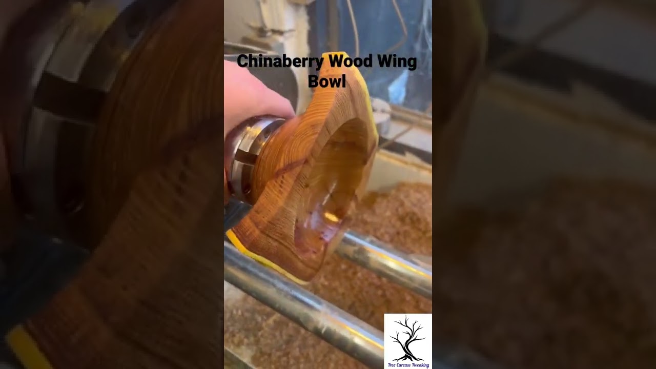 Winged Bowl made from Chinaberry Wood #woodturning #handturned #woodworking #handmade