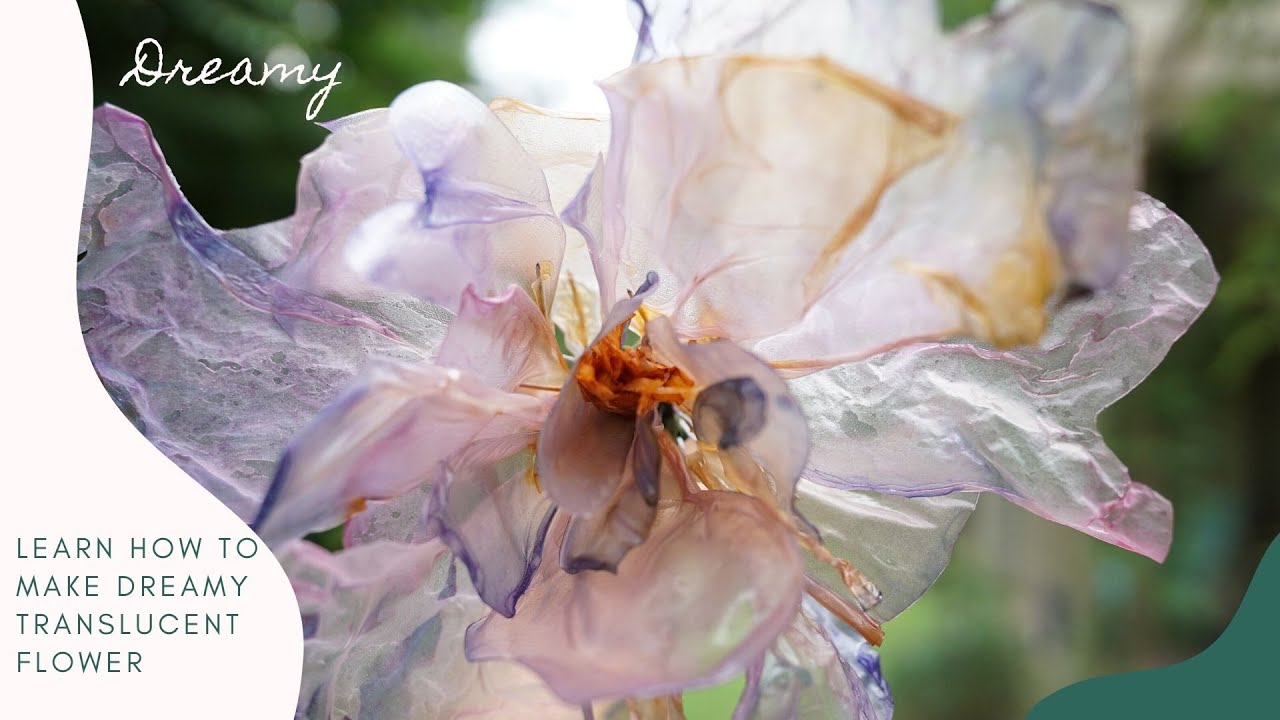 Dreamy Translucent Rice Paper Flower 花 🌸  라이스페이퍼 플라워 Learn how to make Edible cake topper