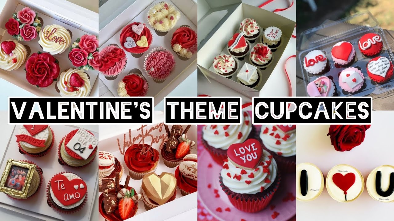 How to decorate Valentine's Theme Cupcakes || Valentine's Theme Cupcake decoration ideas