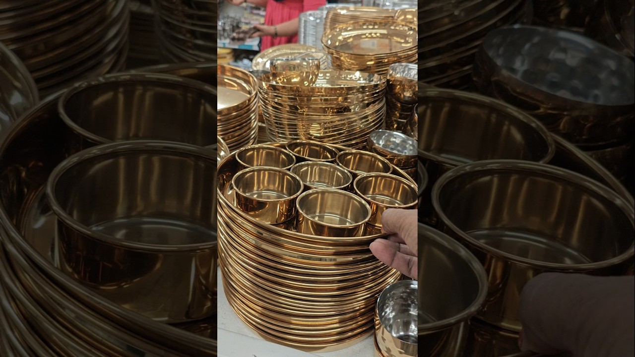 Brass Items at Unbeatable Prices! 🏺✨pvd items 🔥 Shop plates, bowls & glasses at D-Mart 💰 #DMart