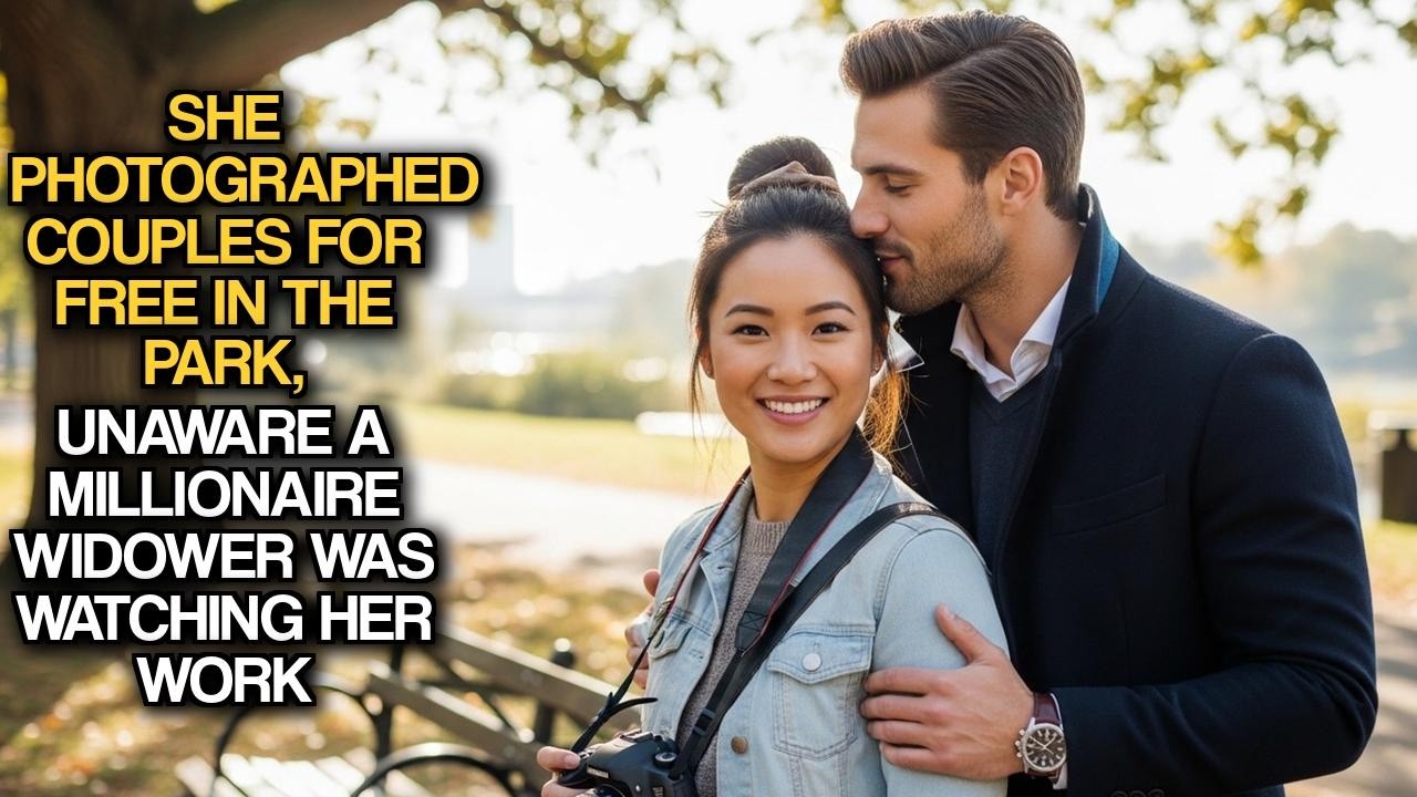 She Photographed Couples for Free in the Park, Unaware a Millionaire Widower Was Watching Her Work