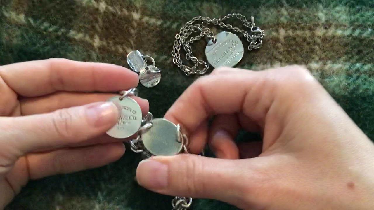 Real Versus FAKE! Tiffany & Co. Circle and Oval tag necklaces (jewelry) How to tell a dupe!