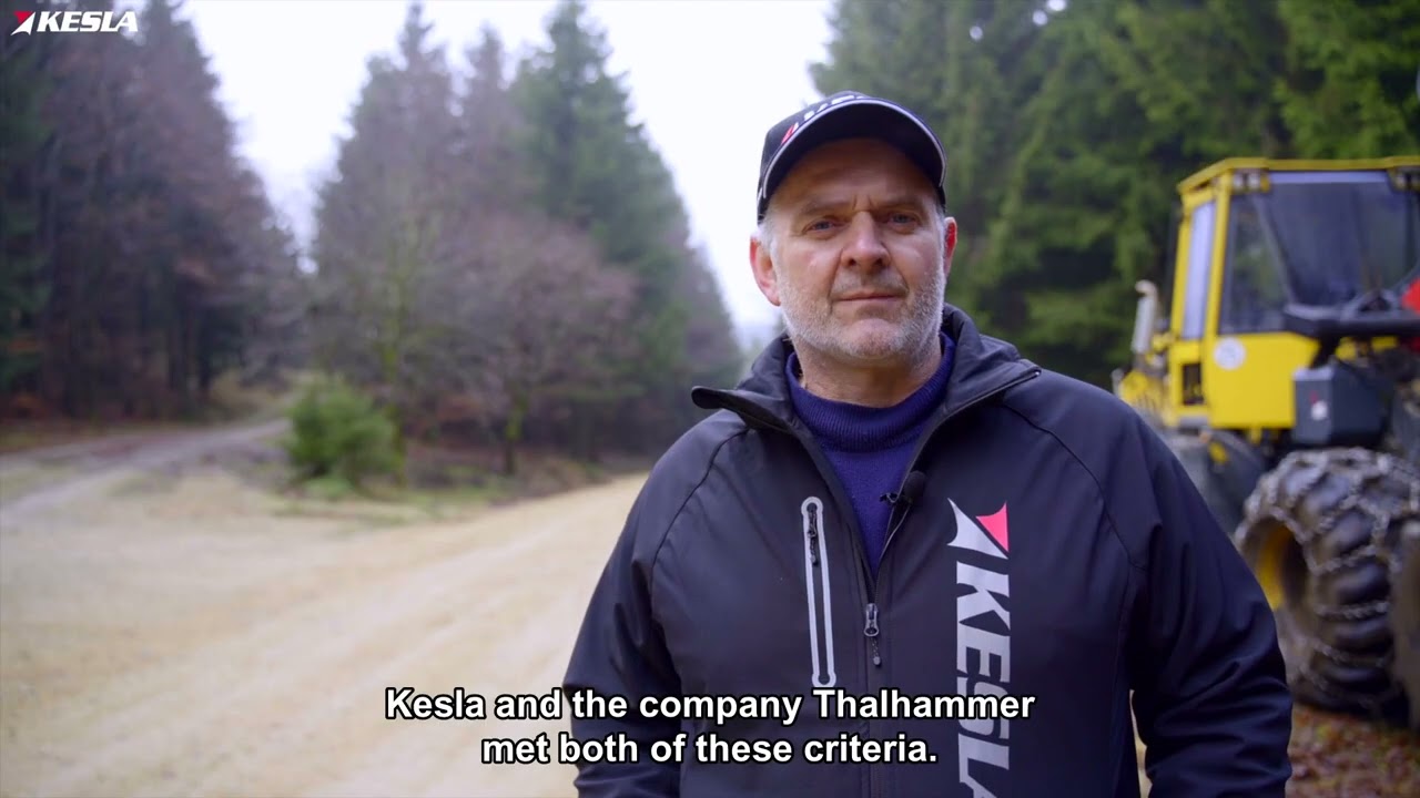 KESLA 25RH-II harvester head mounted on Welte 130