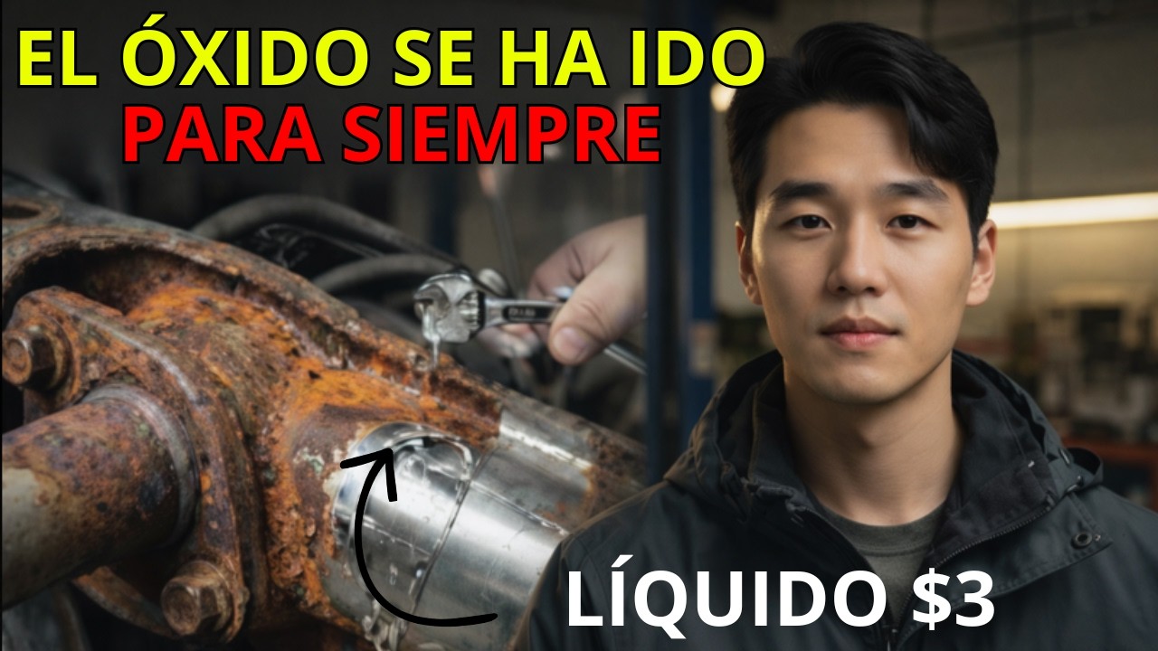 El líquido de $3 elimina todo el óxido. PERMANENTE. Sin mecánico. Sin taller. un auto lo enterró