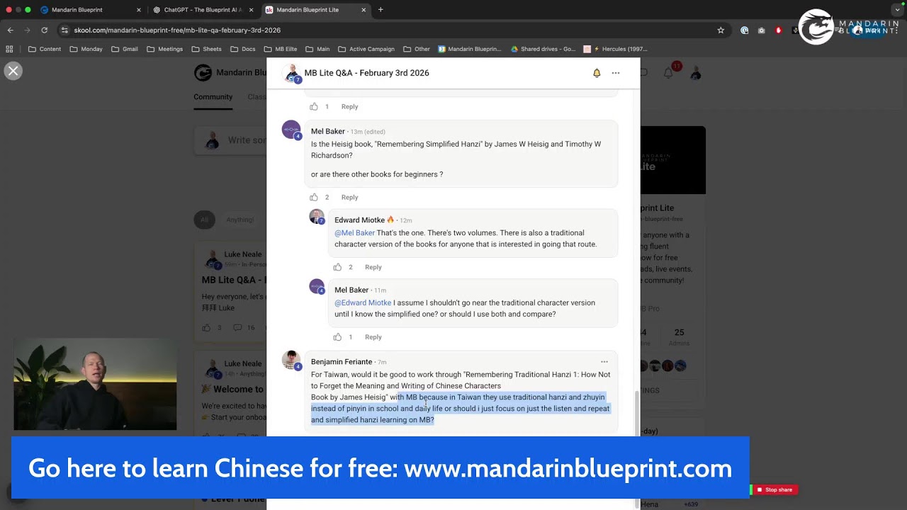 Mandarin Blueprint Live Q&A
