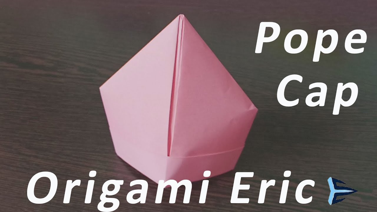 Оригами Папская шляпа, как сделать бумажную оригами шляпу