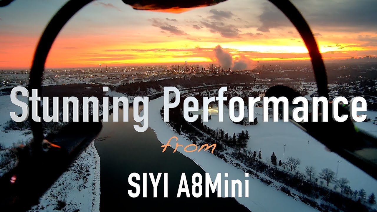 VT-Bird VTOL flight with SIYI A8 Mini gimbal camera Stunning, snowy, sunset flight