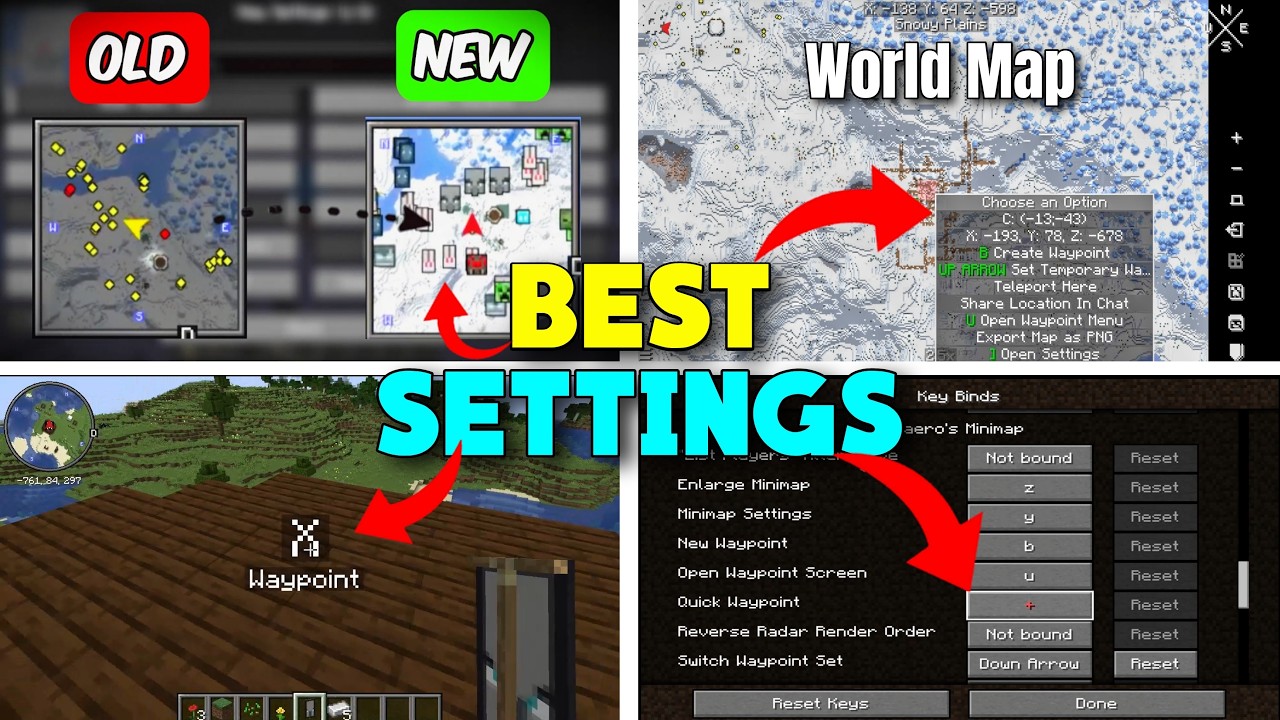⚠️ WARNING : Don't Use Xaero's Minimap & World Map Without Knowing These BEST SETTINGS First
