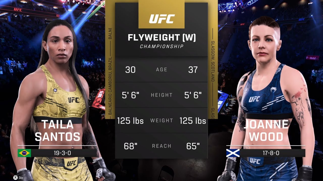 EA Sports UFC 5 Gameplay Taila Santos vs Joanne Wood