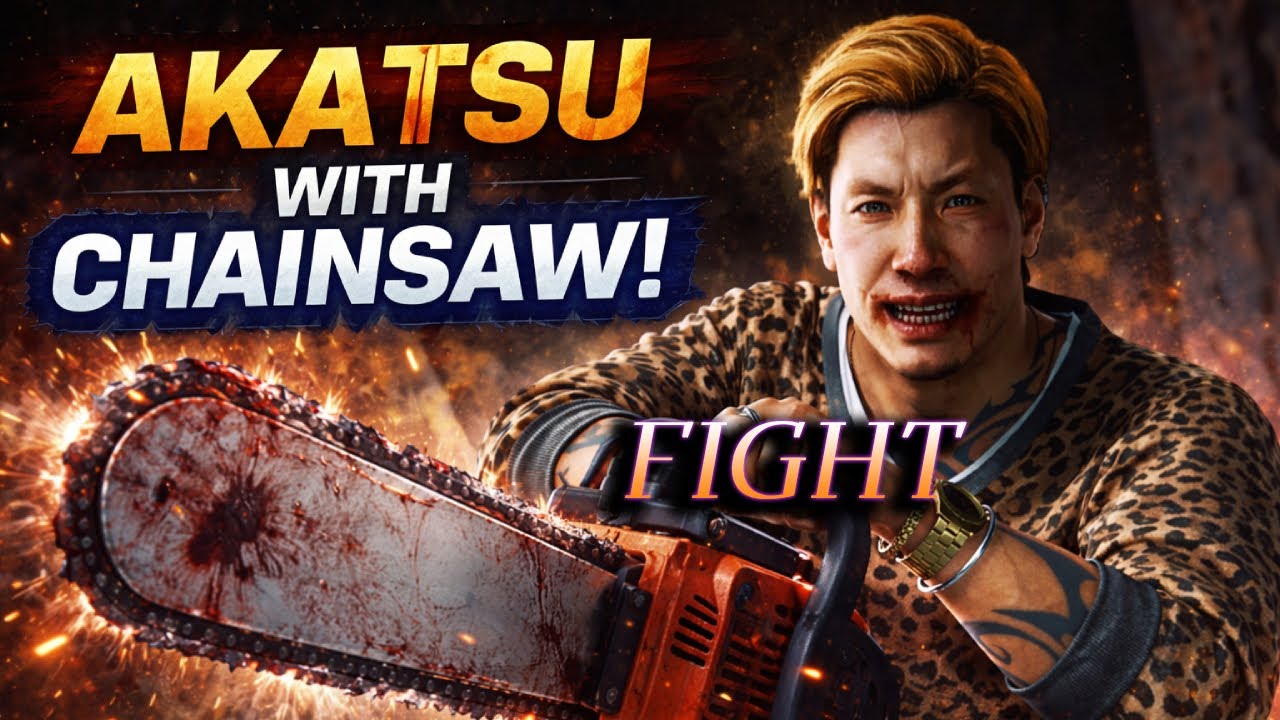Akatsu With The Chainsaw fight #lostjudgment #yagami #yakuza