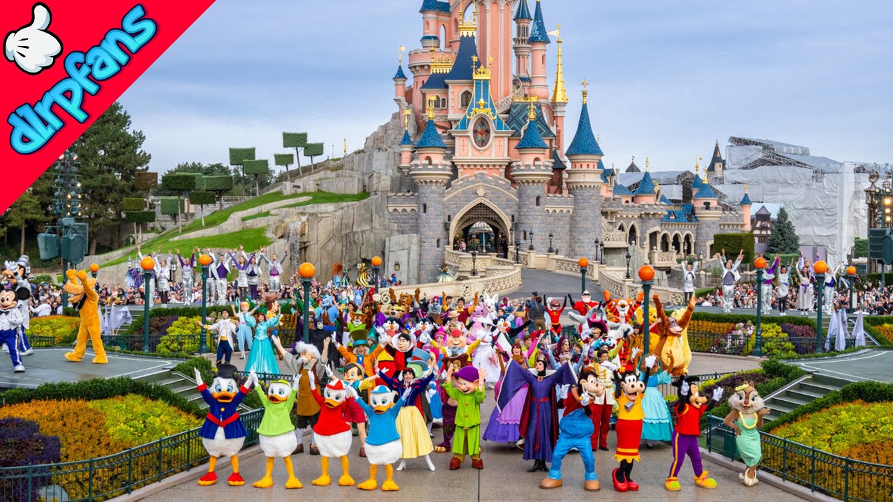100 Characters during Disney 100 Opening Ceremony at Disneyland Paris