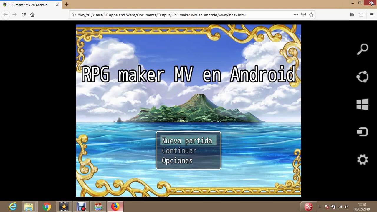 Convertir proyecto RPG Maker MV en APK para android 1de4