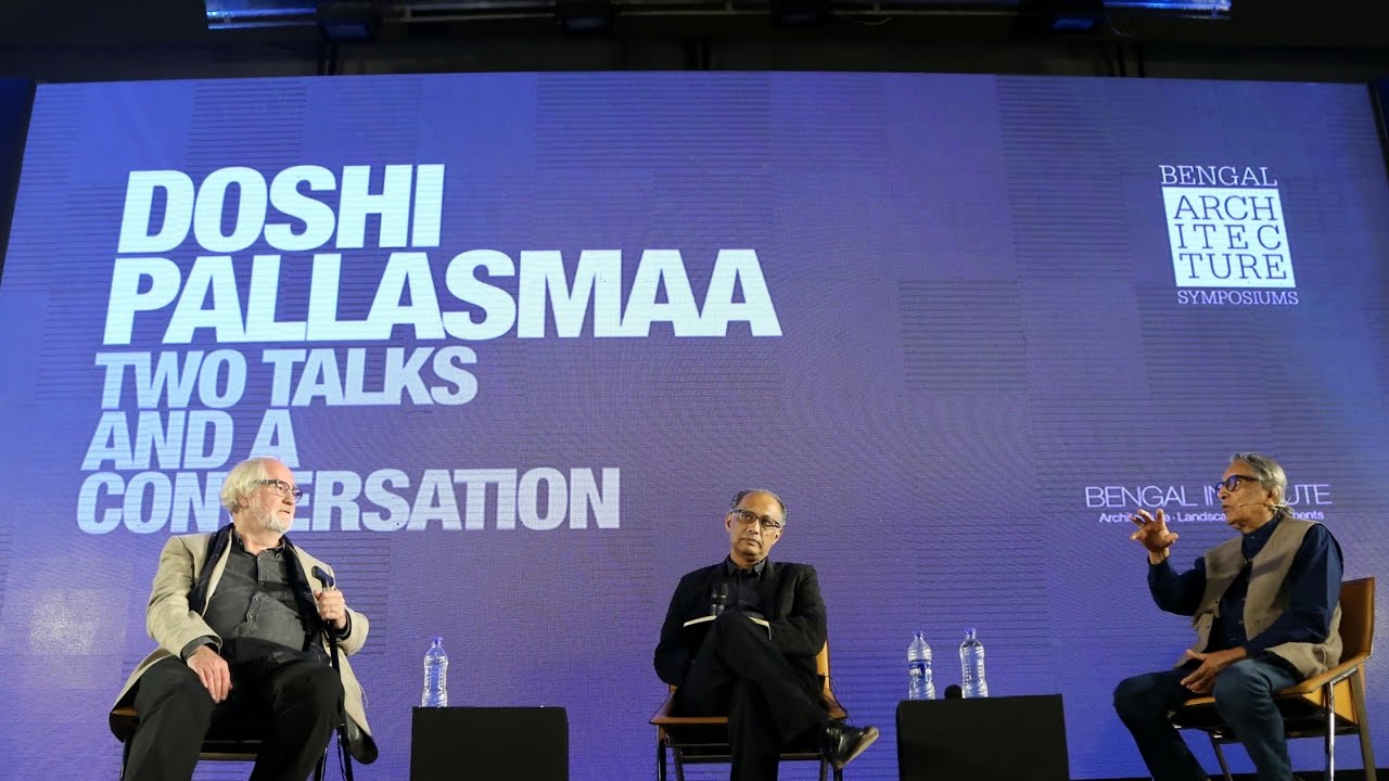 Conversation with BV Doshi and Juhani Pallasmaa at Bengal Architecture Symposium