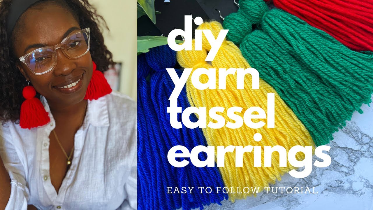 DIY Yarn Earrings | Easy Tassel Earring Tutorial | DIY Tassel Earrings