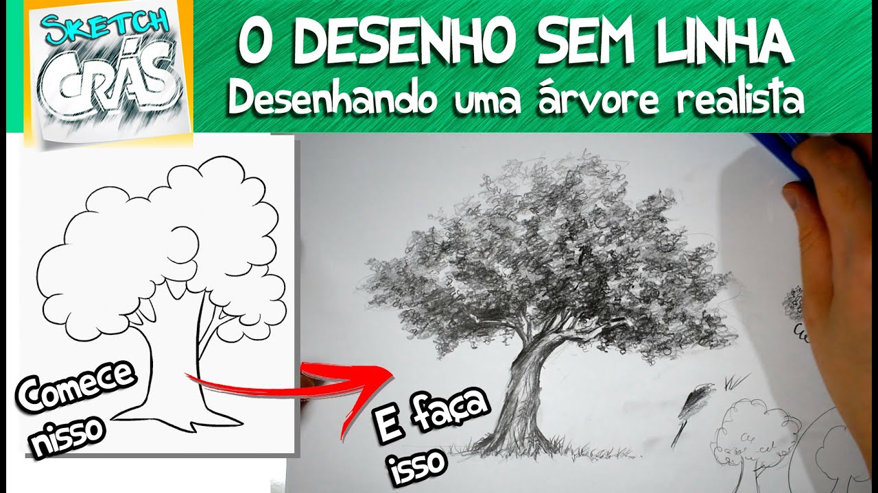 A técnica do DESENHO SEM LINHA - Sketch Crás