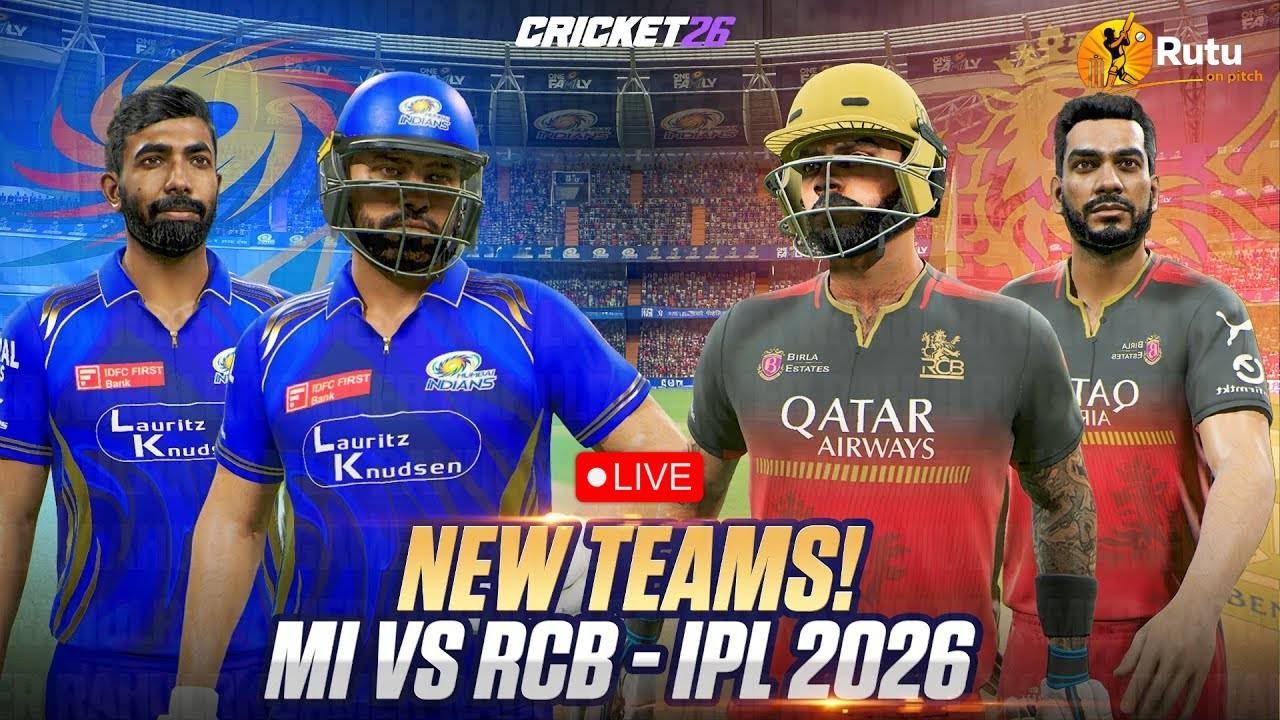 🔴New Teams! MI vs RCB | IPL 2026 | Cricket 26 Gameplay #gaming #gameplay