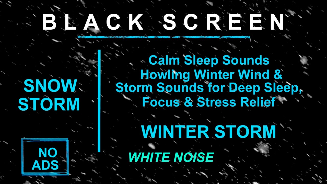 Calm Sleep Sounds ┇ Howling Winter Wind & Storm Sounds for Deep Sleep, Focus & Stress Relief ┇ASMR