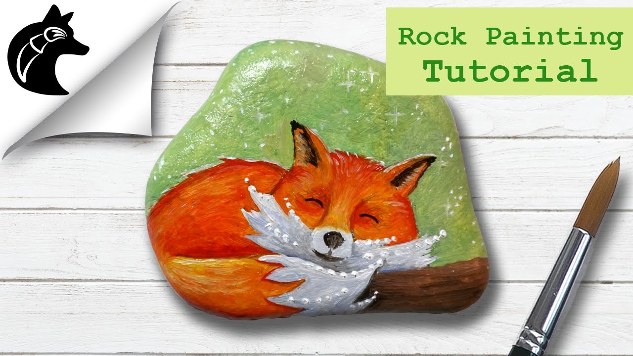 Rock Painting Tutorial For Beginners Fox