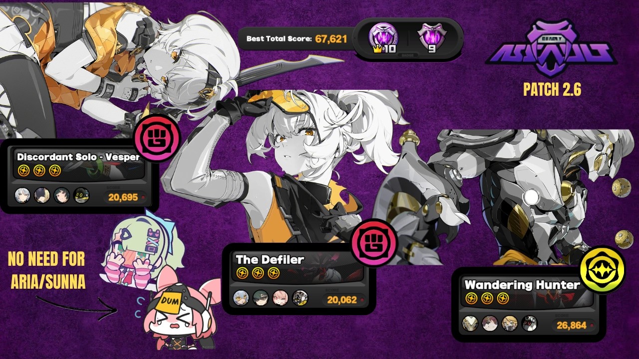 No Need for Aria/Sunna Deadly Assault 9 Star Clear M0W1 Sanby Banyue M4W2 S11 Zenless Zone Zero 2.6