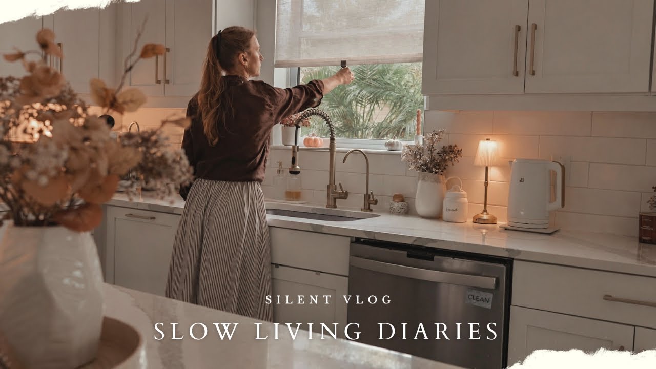 Getting Cozy For Fall 🍂Seasonal Cooking & Baking | Fall Decorating & Home Reset [SILENT VLOG]