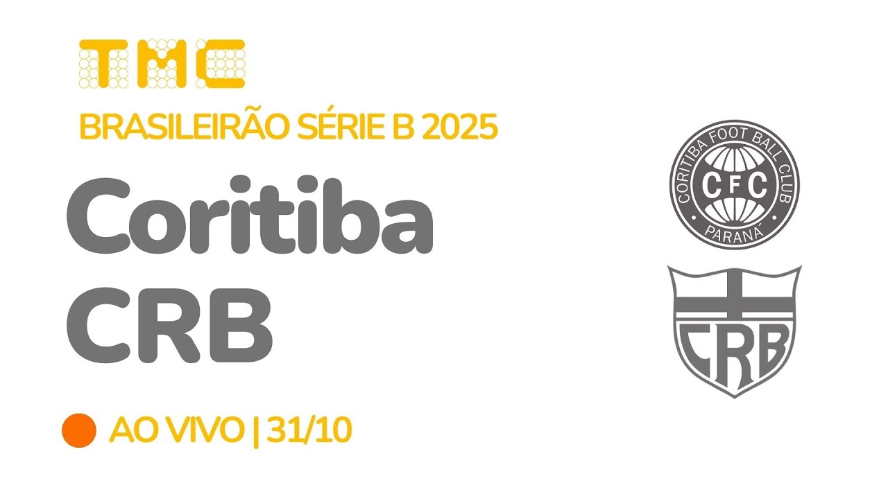 Coritiba x CRB - AO VIVO - Campeonato Brasileiro S&eacute;rie B - 35&ordf; Rodada - 31/10/2025