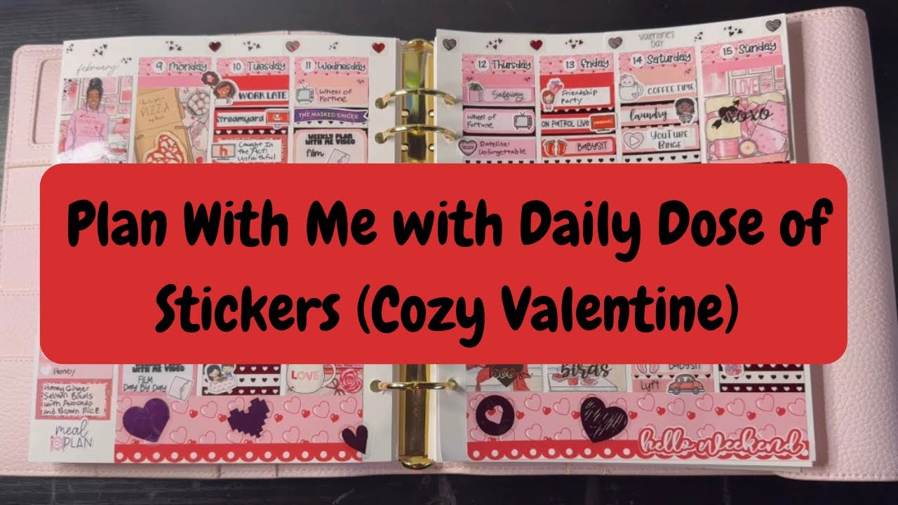 Plan With Me with Daily Dose of Stickers (Cozy Valentine)