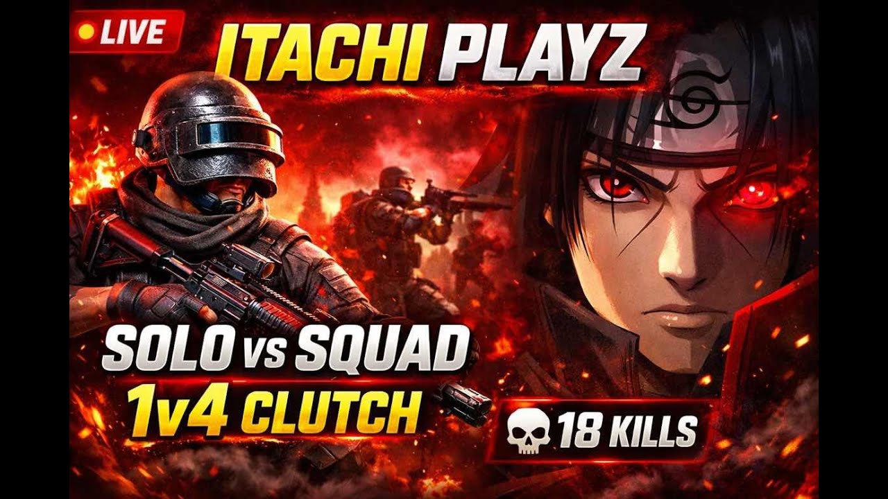 🚨 LIVE 🔥 SOLO vs SQUAD 😈 1v4 Clutch Machine LIVE 🔥