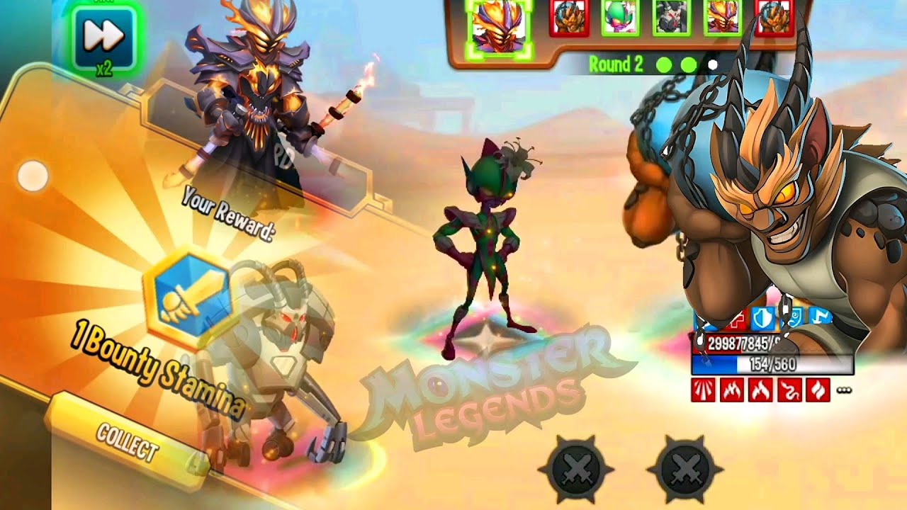 Bounty Hunt League 5 Defeat (Monster Legends)