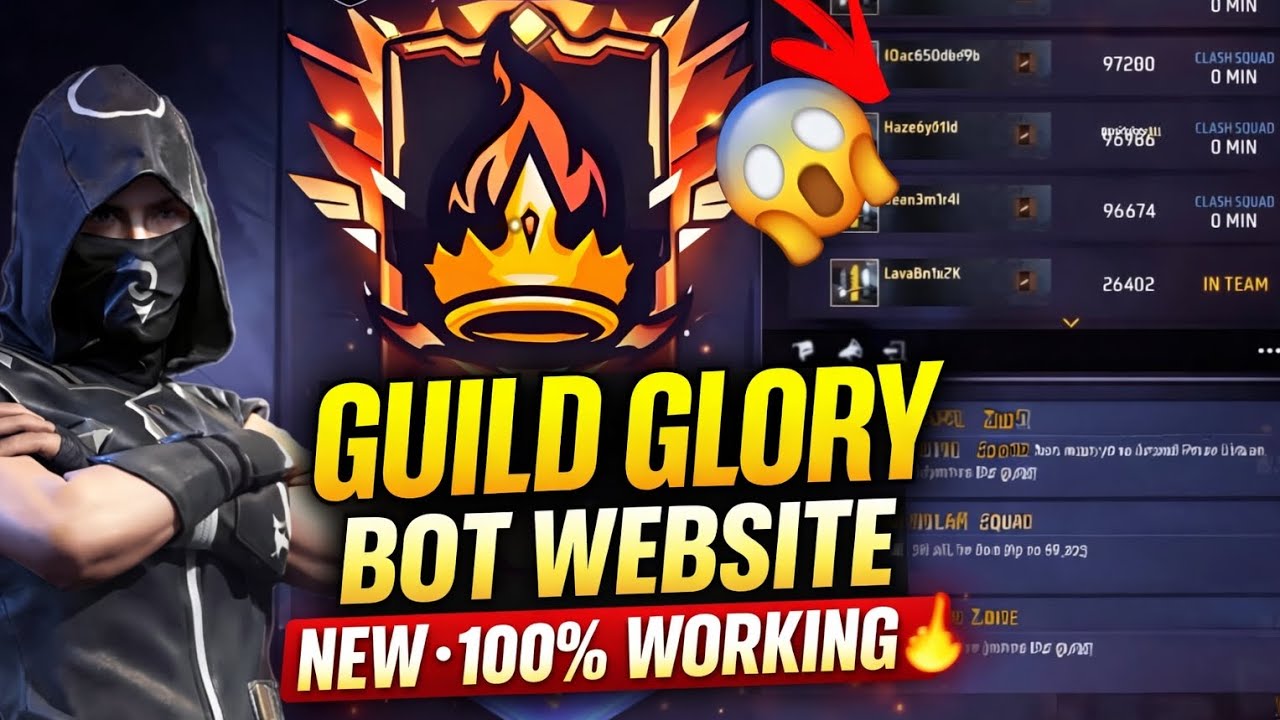 GUILD GLORY BOT NEW SITE 🙀📌 | NO MORE OTHER FAKE UI WEBSITE 🖐🏻😏 | FREE FIRE BOT | HAYATO EXP