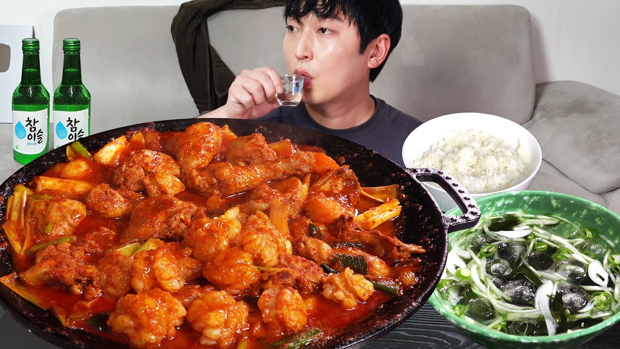 Пряный и вкусный куриный боккеумтанг из Тэчана! MUKBANG REALSOUND ASMR ЕДИНСТВЕННОЕ ШОУ